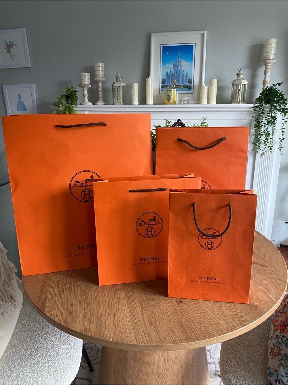 🛍️Hermes Authentic 4 Piece Shopping Bag Collection. May Sell Separate